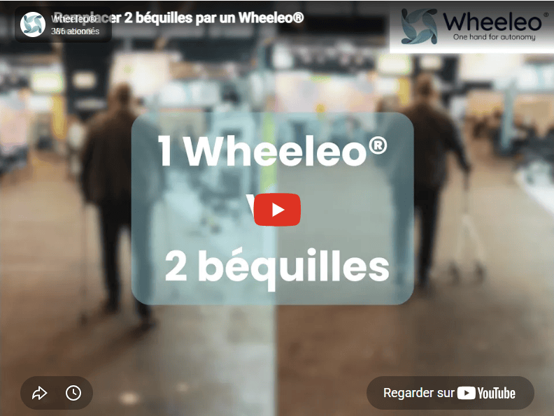 Zwei Krücken durch ein Wheeleo® ersetzen